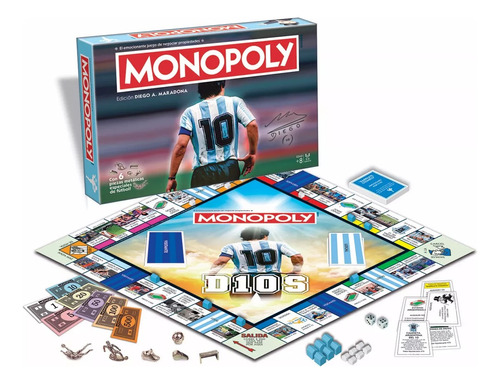 Juego Monopoly Edicion Diego A. Maradona Orig Hasbro Toyco