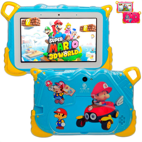 Tablet Infantil Criança 8gb Ram 256gb Kids Youtube Play Stor Cor Azul