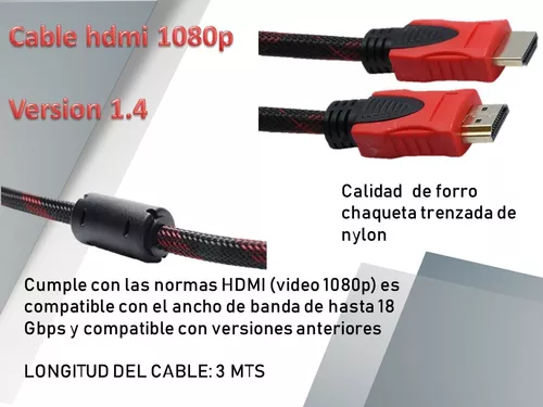 Cable Hdmi 15 Metros Full Hd 1080 Version 1.4 Alta Calidad D