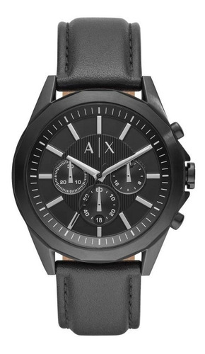 Relógio Masculino Armani Exchange Ax2627/0pn 44mm Couro