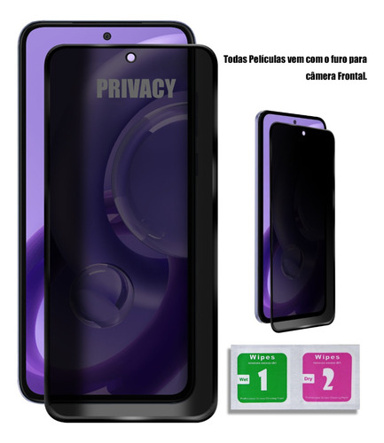 Kit 2 Película 3d Privacidade Anti Spy P/ Redmi Note 14 5g