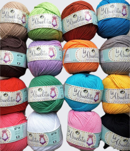 Pack Hilaza Abuelita Amigurumis, 18 Madejas Elige Colores