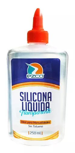 Silicona Liquida Ezco 250ml Manualidades Adhesivo Pegamento Color  TransparentePegamento Silicona Líquida Ezco Silicona color transparente de  250g