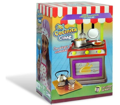 Cocina Infantil Con Techo Y Juego De Mate Cime 0318