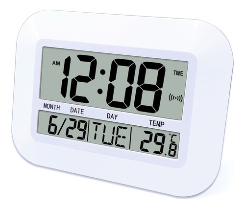 Reloj De Pared Digital Con Pilas Simple Lcd Alarma C