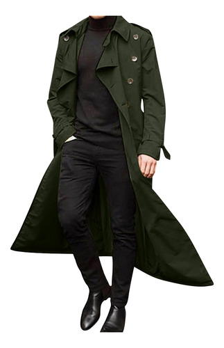 Gabardina Larga De Invierno Para Hombre, Suave, Fácil De Col