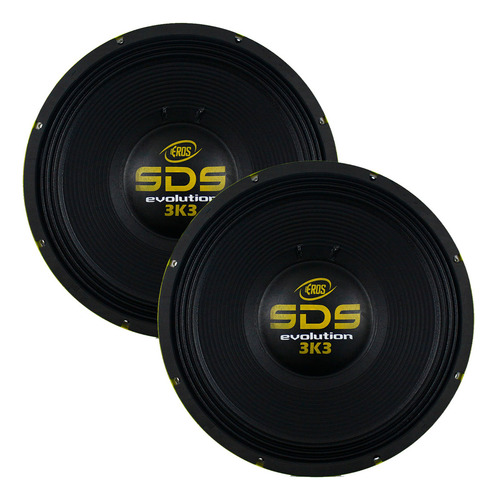 Kit 2 Pç Woofer 15pol Eros E15 Sds 3.3k Evo 3300w Rms 8 Ohms