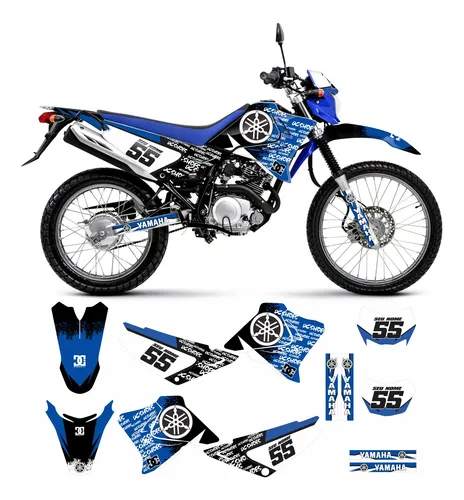 Kit Adesivo Moto Cross Trilha Yamaha Xtz 125 Azul Lm525 | MercadoLivre