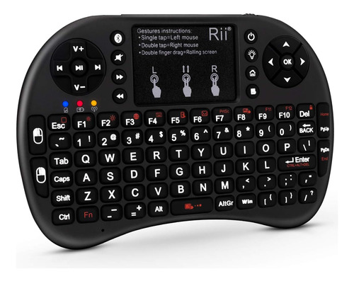 Rii Mini Teclado Inalámbrico Bluetooth Con Panel Táctil, Com