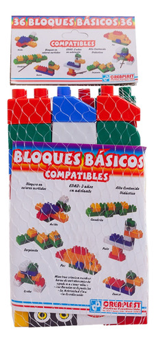 Bloques Básicos X 36 Fichas Creaplast