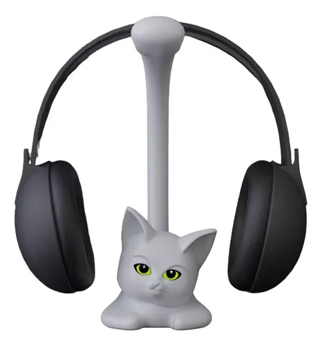 Soporte Auriculares Audífonos Escritorio Mesa Gamer Gato