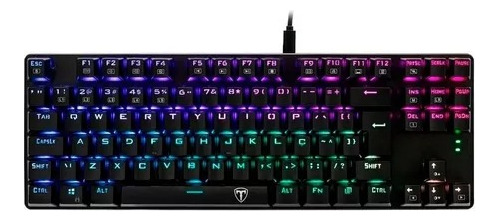 Teclado Mecanico Gamer T-dagger Bora Tgk315 Rgb Blue 