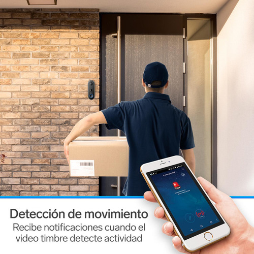 Cctv-0950 Video Timbre Wi-fi* Compatible C/asistentes De Voz Negro