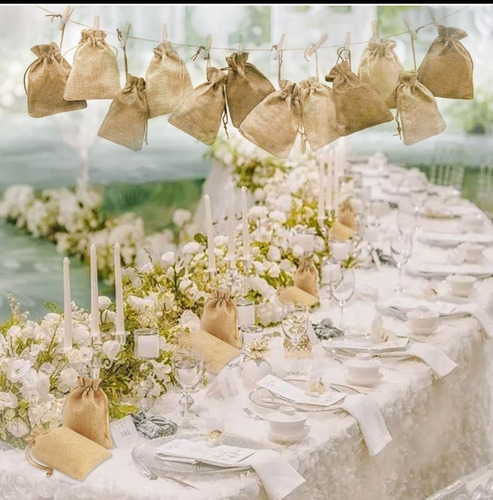 Fundas Bolsitos Elaborados En Yute Fiestas Eventos Bodas