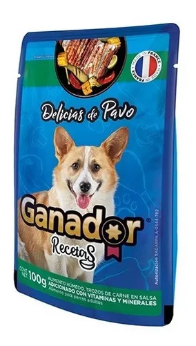 Alimento Ganador Super Premium Recetas para perro adulto sabor pavo en  sobre de 100g | Envío gratis