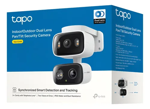 Câmera de segurança TP-Link Tapo C246d Dual Lens 2k Vision branca
