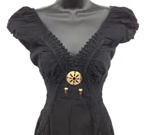 Comprar Semi Vestido Artesano Peruano Boho Gitano Bohemio
