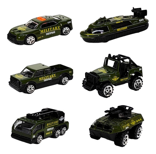 Auto Juguete Escala 1:64 Metal Coleccion Pack X6 Vehiculos