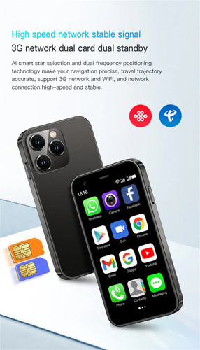 Mini Smartphone Soyes Xs15, Android, Pantalla De 3.0 Pulgada