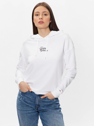 Polerón Hoodie Essential Mujer Tommy Jeans Blanco