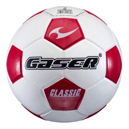 Balón Gaser Futbol 5 Balones Gasser Voit Molten Soccer Pasto Color Blanco/Rojo