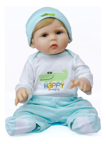 Bebe Reborn Boneco Menino 100% Silicone 47 Cm - Lipe - Full