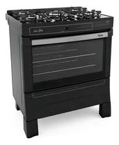Comprar Cocina Tem Luna Glass 5H a gas\u002Feléctrica 5 hornallas negra 127V\u002F220V puerta con visor 81.6L