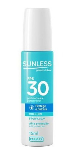 Protetor Solar Labial Hidratante Fps30 Roll-on Sunless 15ml
