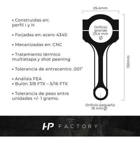 Imagen 5 de 10 de Bielas Forjadas Fiat Street Mpi 130x 18 H-beam X4 Ftx