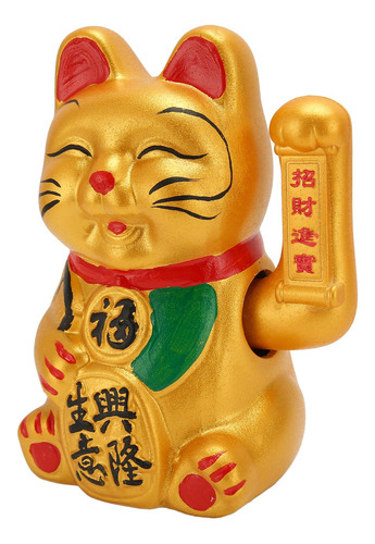 Dando La Bienvenida A Cat Golden Battery Powered Fortune Wav