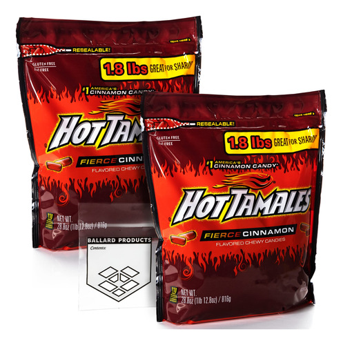 Hot Tamales - Paquete De 2 Bolsas De Caramelos Masticables .