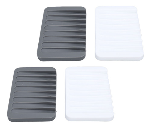 Saboneteira De Silicone, 4 Peças De Drenagem, Armazenamento,