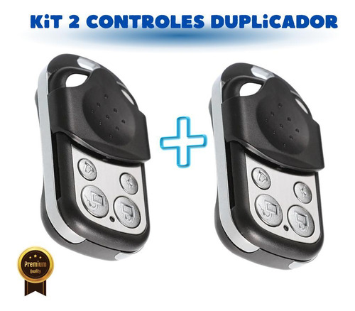 Kit 2 Controles Remoto Copiador Duplicador433 Garagem Portão