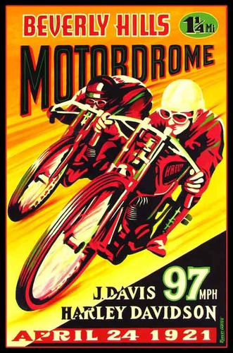 Carteles Antiguos Chapa 60x40cm Poster Motorcycle Races -052