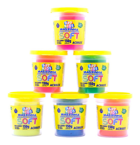 Kit De Masas Acrilex X 6 Unidades