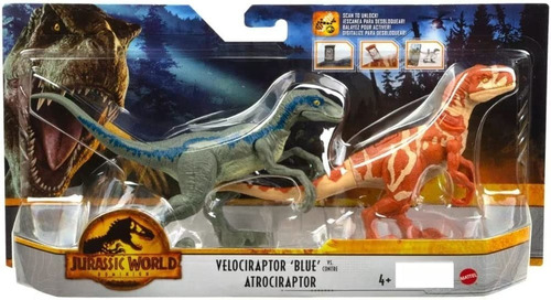 Dinosaurios Jurassic World Velociraptor Blue Vs Atrociraptor