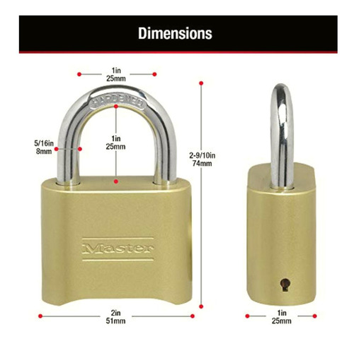 Master Lock Cerradura De Combinación, Candado Para