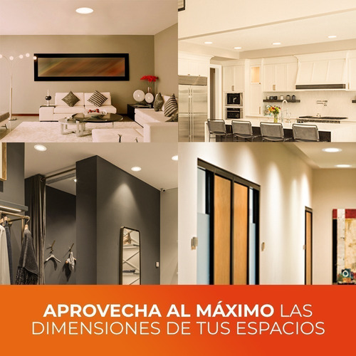 Imagen 7 de 10 de Lampara Empotrado En Techo Blanco 12w Luz Suave Cálida 12ydl