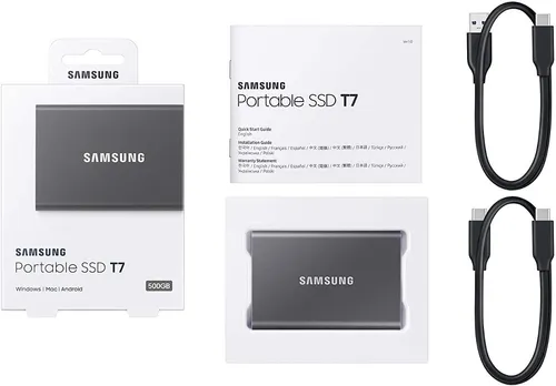 Disco Duro Sólido Samsung T7 Ssd 500gb Externo 1050mb/s