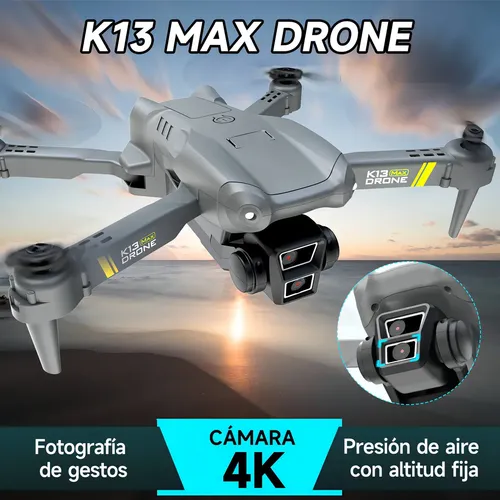 Drone Mini K13MAX Dual Cámara 4K 3 Baterías ZLL 2.4GHz Negro | Envío gratis