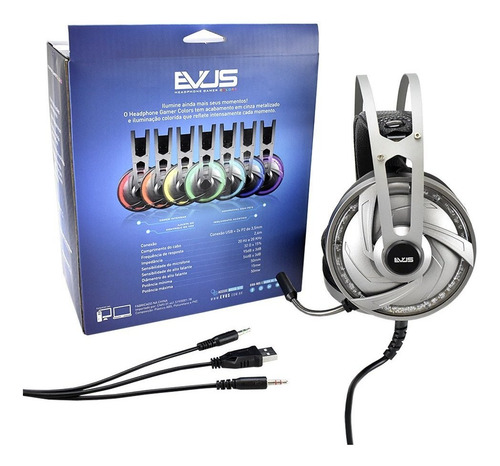 Headset Gamer Fone Pc Celular Ps4 Pro Xbox Rgb Led Microfone
