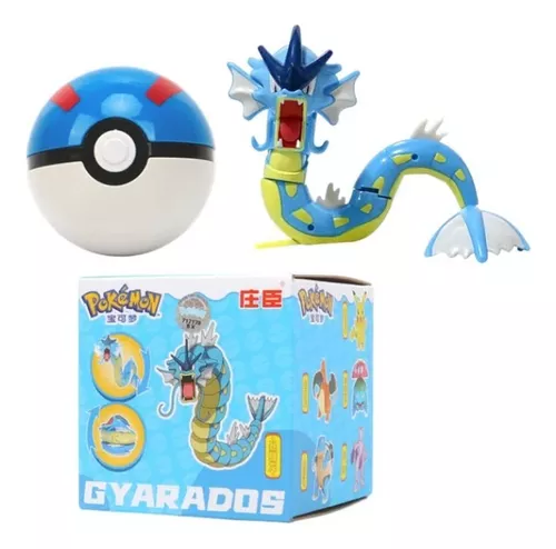 Brinquedo Pokemon Gyarados Articulado Dentro De Pokebola Pokeball