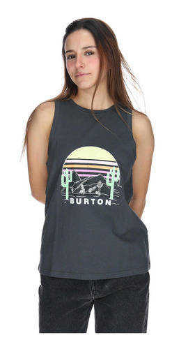 Polera S/m Mujer Lounge Negro Burton