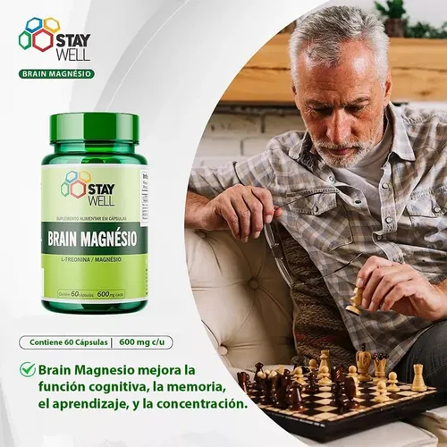 Magnesio L-treonato X2 500mg 120 Cápsulas Puro Original Sin Sabor