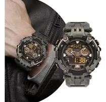 Comprar Relógio Masculino Digital e Analógico Esportivo de Pulso com Pulseira de Silicone à Prova D' Água Ultra Resistente com Cronômetro, Alarme, Calendário e Iluminação Noturna - Mormaii Pro MO16704u002F8F