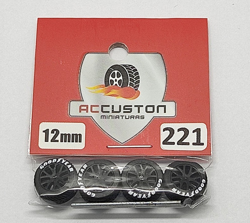 Rodas P/ Customização Ac Custon 221 - 12mm - Escala 1/64