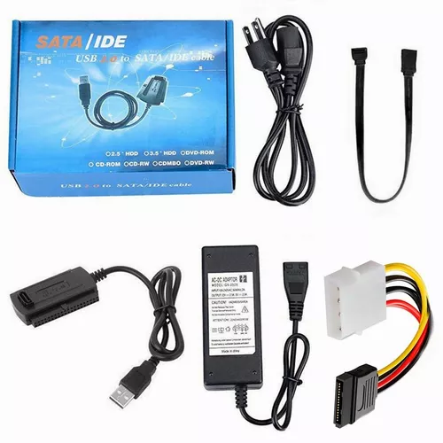 Adaptador/convertidor USB a SATA/IDE para disco duro de