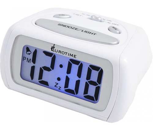 Reloj Despertador Eurotime Digital Luz Snooze Nros Grandes