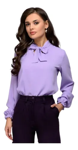 Elegante Blusa Para Dama Dise o De Mo o En Cuello Mpb 532 Cuotas