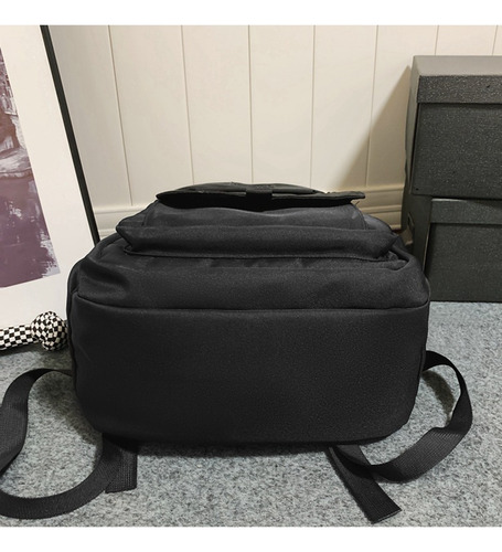Mochila Casual De Color Sólido Mochila De Gran Capacidad